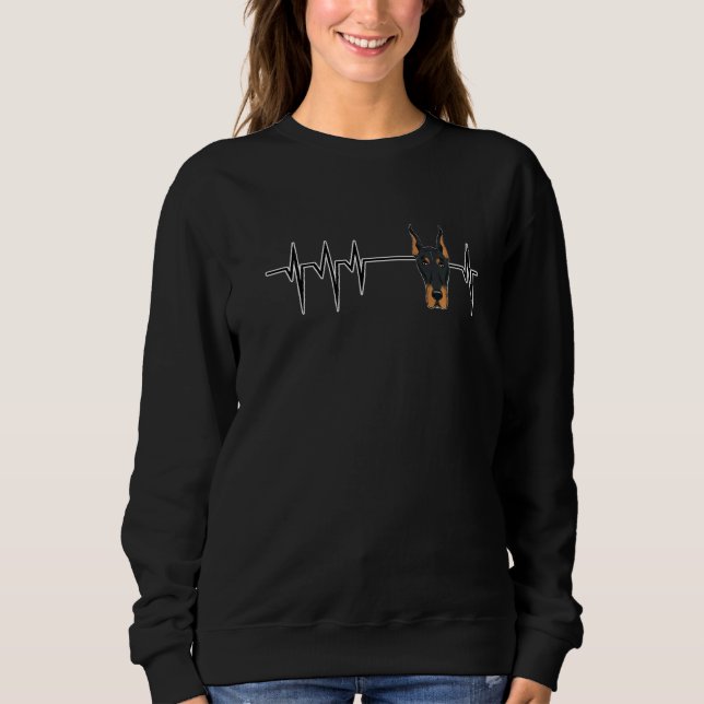 Sudadera Dog Heartbeat I Doberman (Anverso)