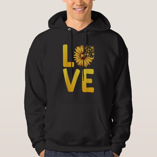 Sudadera Dog LOVE Spring Fan Dog  Doggie Sunflower Dog Mom (Anverso)