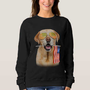 Sudadera Dog Lover Bandera estadounidense de Labrador Ret