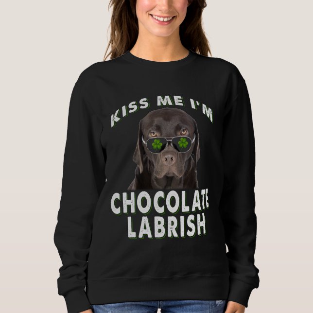 Sudadera Dog Lover | Bésame soy Labrish de chocolate (Anverso)