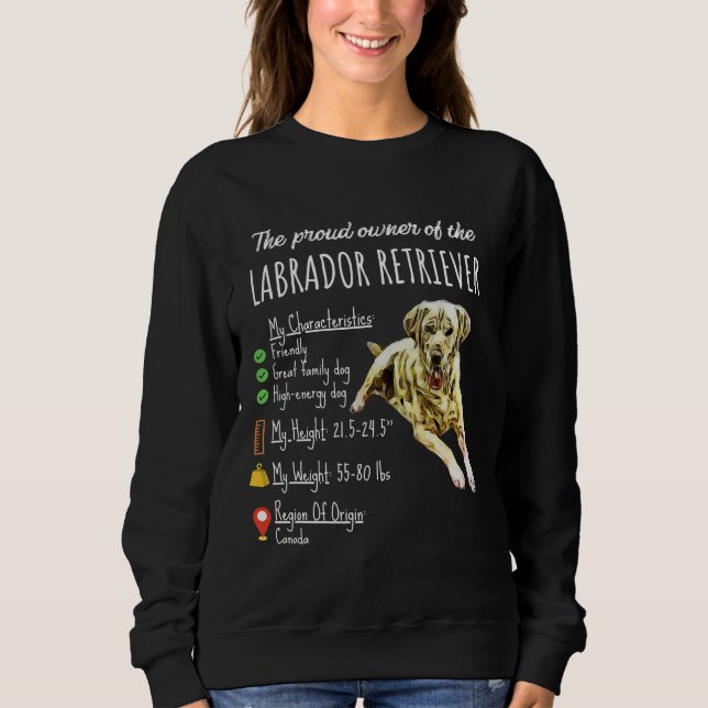 Sudadera Dog Lover | El Orgulloso Propietario De Labrador R (Anverso)