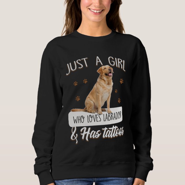 Sudadera Dog Lover | Sólo Un Chica que ama los tatuajes del (Anverso)