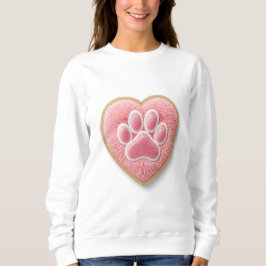 Sudadera Dog Mom Chenille Embroidery Sweatshirt | Heart Paw