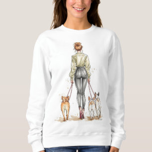 Sudadera Dog Mom Girl Boss Paseo de Perro Chic U
