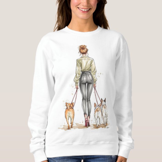 Sudadera Dog Mom Girl Boss Sweatshirt | Urban Chic Dog Walk (Anverso)