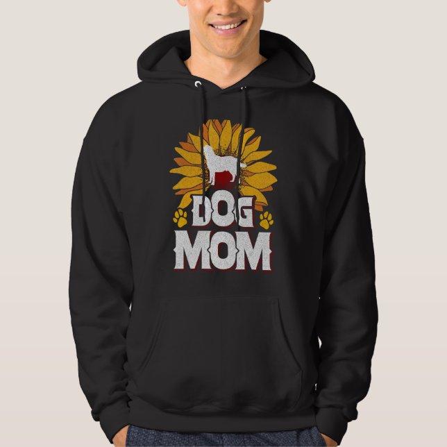 Sudadera Dog Mom Sunflowers Dog  Dog fan Doggie Dogs Mom (Anverso)