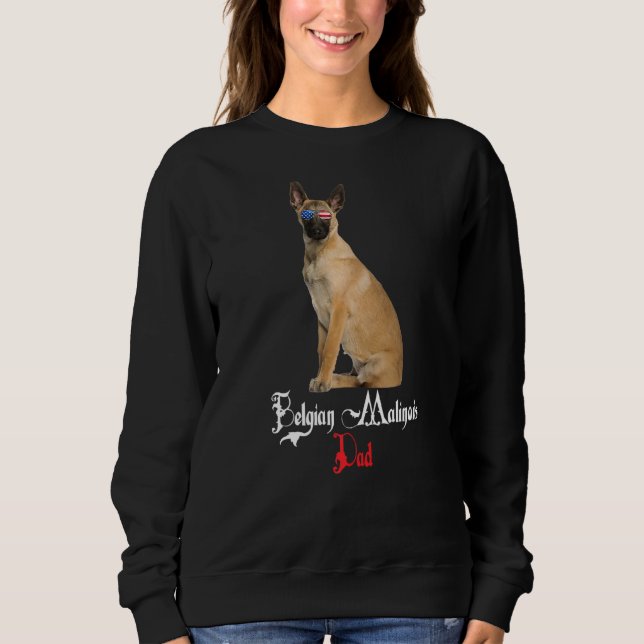 Sudadera Dog Papa Puppy Dad Belga Malinois (Anverso)