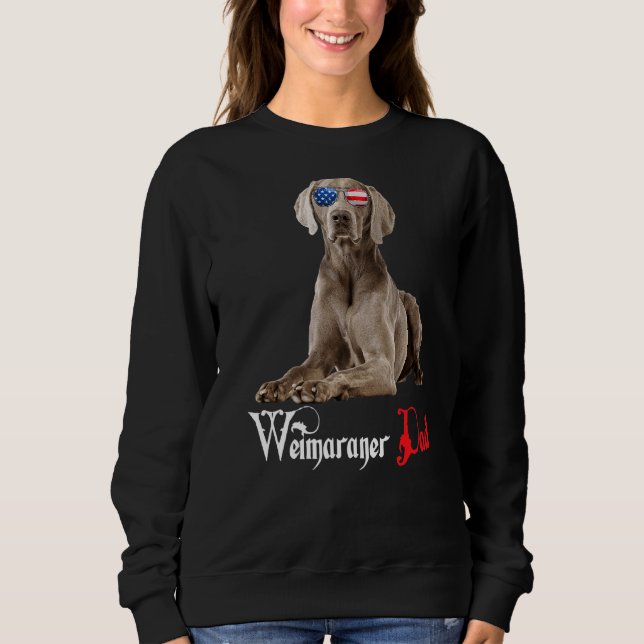 Sudadera Dog Papa Puppy Dad Weimaraner (Anverso)