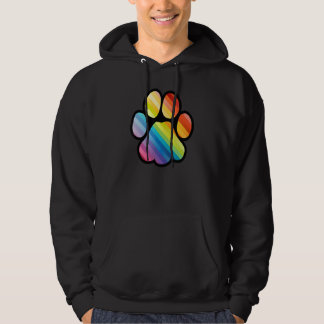 Sudadera Dog Paw Print Lgbtq Rainbow Flag Gay Pride Ally Do