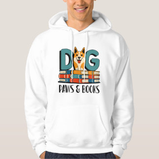 Sudadera Dog Paws and Books Design
