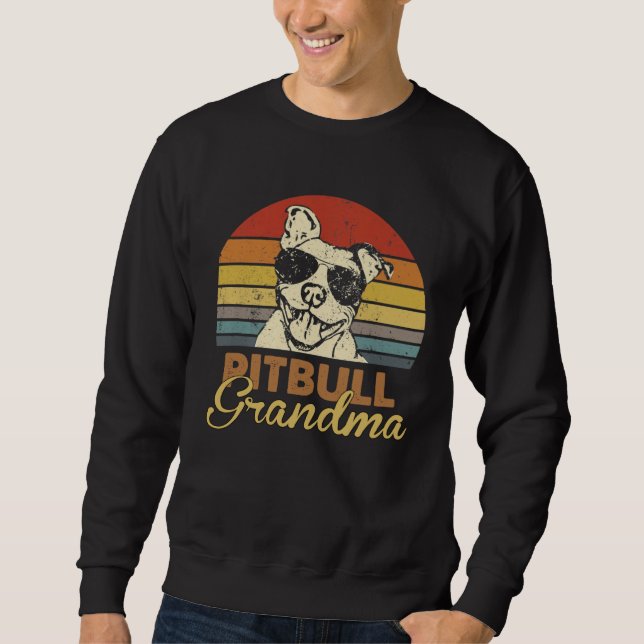 Sudadera Dog Pitbull Grandma Pittie Grandma Mother s Day (Anverso)