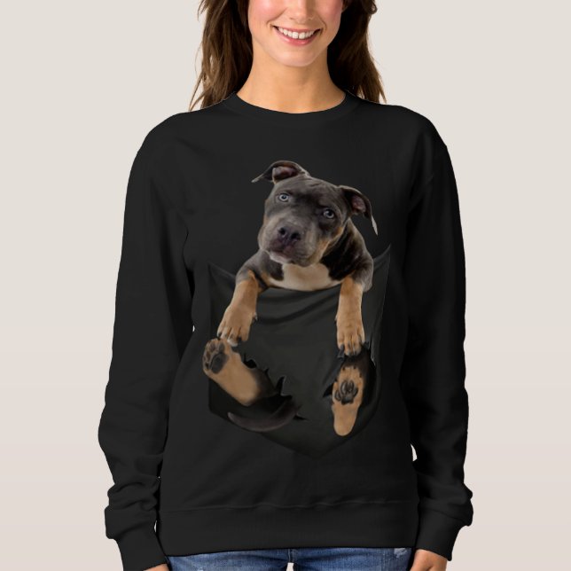 Sudadera Dog   Pitbull in Bag (Anverso)
