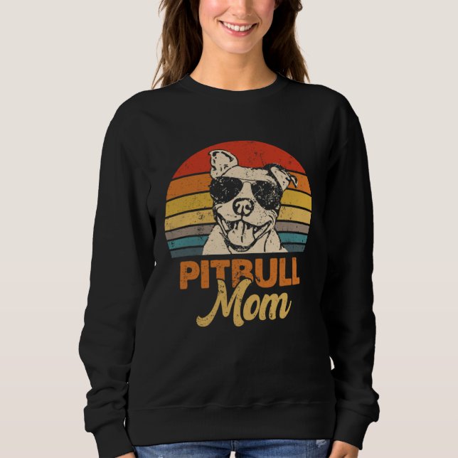 Sudadera Dog Pitbull Mom  Pittie Mom Mother s Day (Anverso)