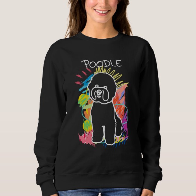 Sudadera Dog  Poodle Women's Poodle Men's  3 (Anverso)
