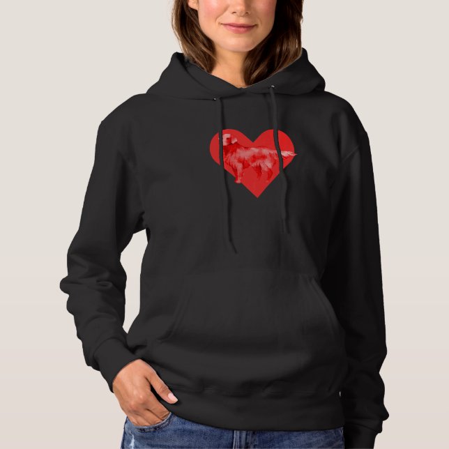 Sudadera Dog Red Heart Flat Coated Retriever (Anverso)