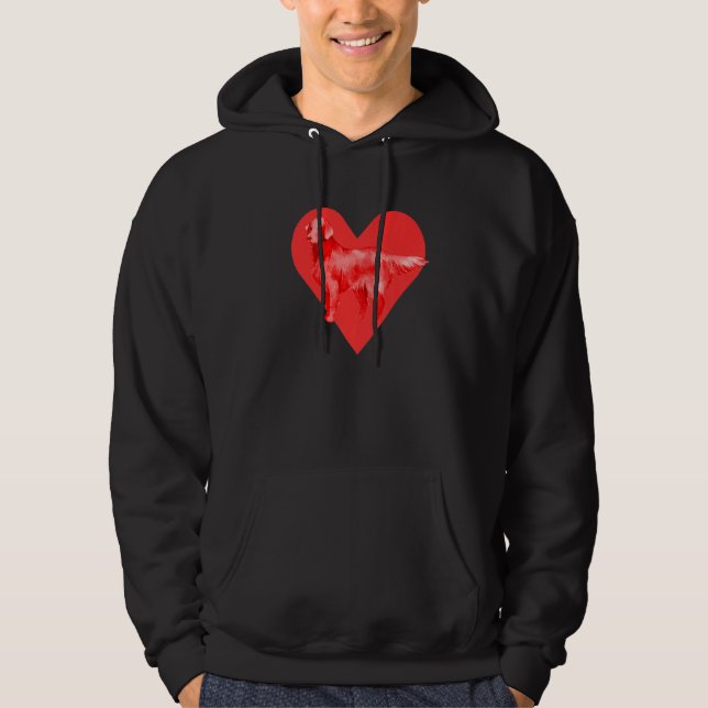 Sudadera Dog Red Heart Flat Coated Retriever (Anverso)