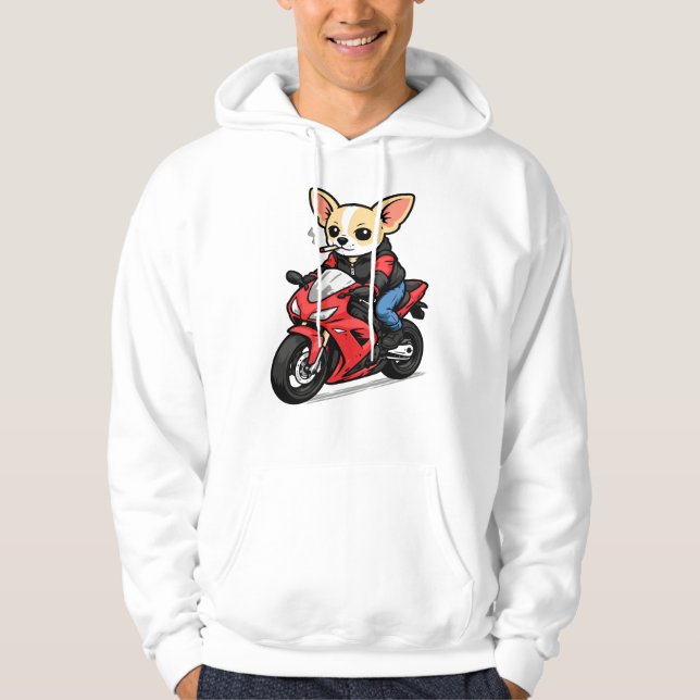 Sudadera Dog Smoking Cigarette Funny Chihuahua Meme (Anverso)
