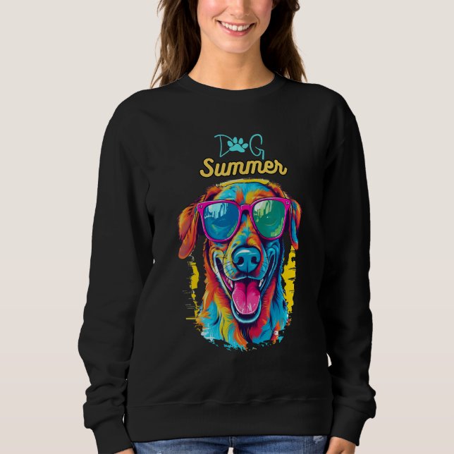 Sudadera Dog Summer Party Labrador With Sunglasses (Anverso)