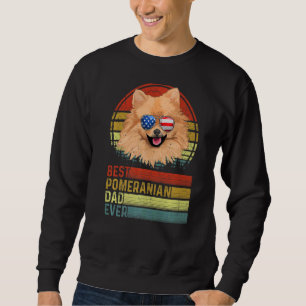 Sudadera Dog Vintage Mejor Padre Pomerano Día Pu