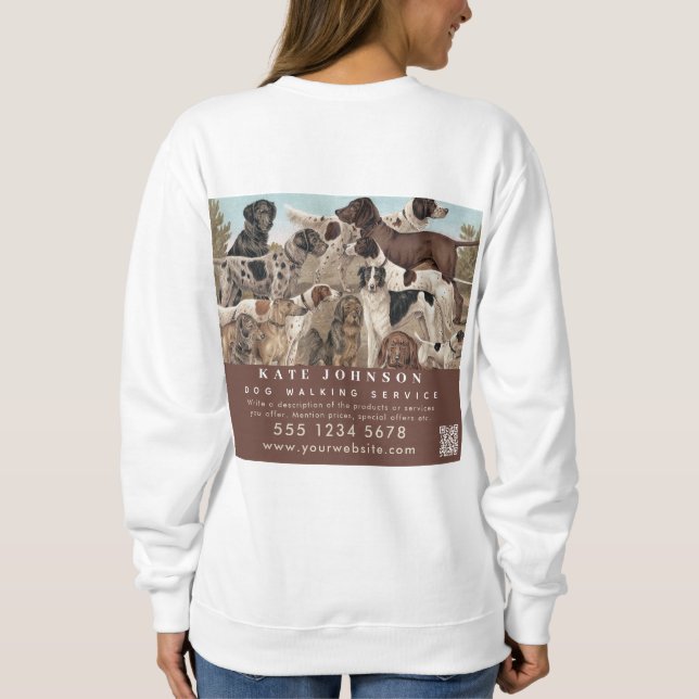 Sudadera Dog Walker Mascota Sitting Animal Care Profesional (Reverso)