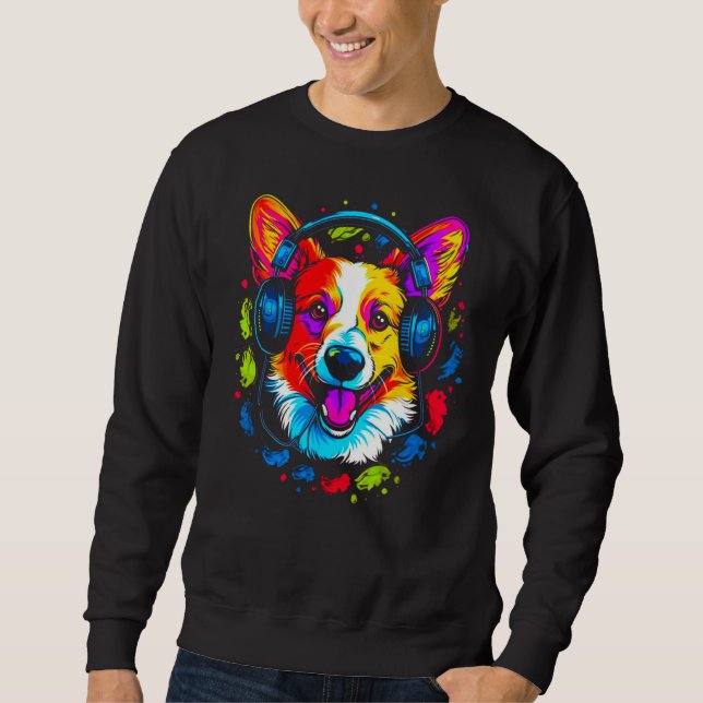 Sudadera Dog Welsh Corgi DJ (Anverso)