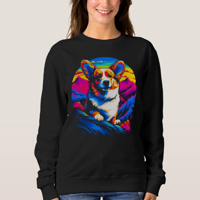 Sudadera Dog Welsh Corgi Mountain (Anverso)