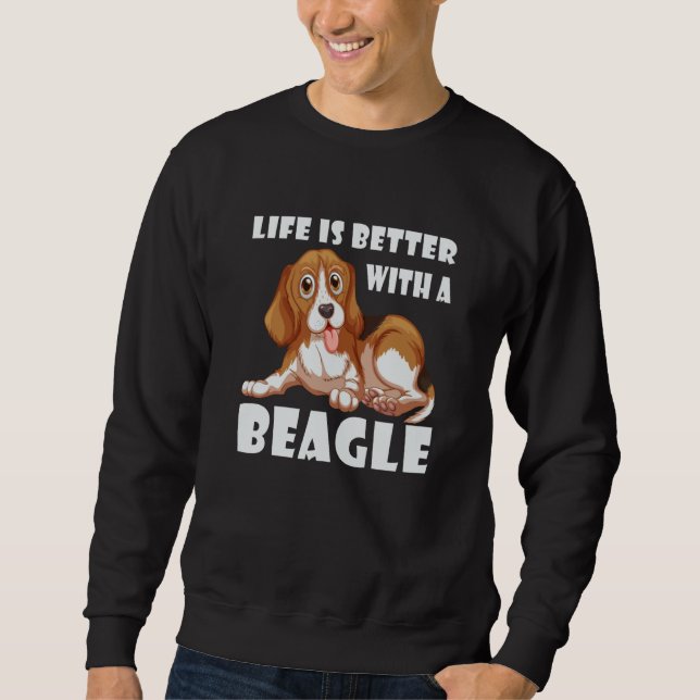 Sudadera Dog  With A Beagle Cute Dog (Anverso)