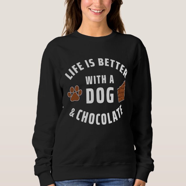 Sudadera Dog   With A Dog And Chocolate (Anverso)