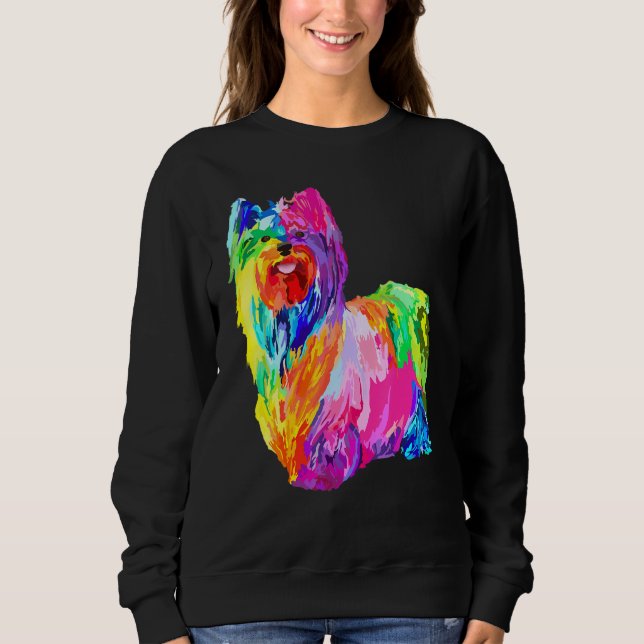 Sudadera Dog Yorkie Para Mujeres Yorkshire Terrier Mens (Anverso)