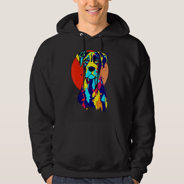 Sudadera Dogbreed Great Dane Pop Colorful (Anverso)