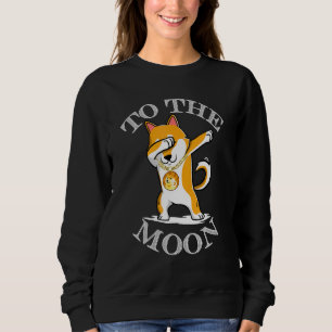 Sudadera Doge De Dogecoína Mantenida En El Dabbing De Crypt