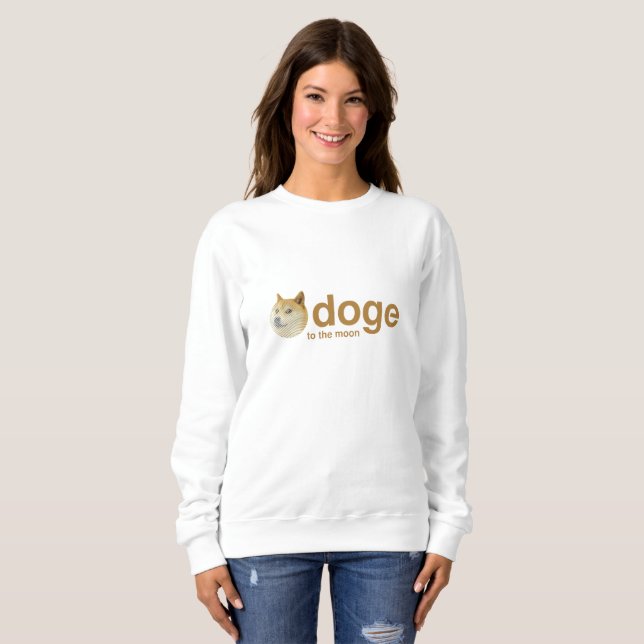 Sudadera doge, moneda, moneda de dos monedas, dogecografía (Anverso completo)