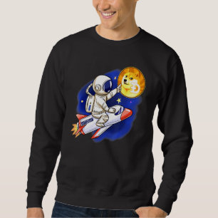 Sudadera Dogecoin Crypto Moon Man Cute Rocket Dog Cryptocur