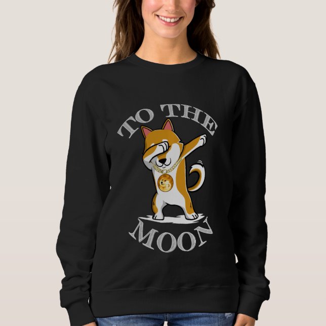 Sudadera Dogecoin Dab Al Perro De Meme Criptológico De La L (Anverso)