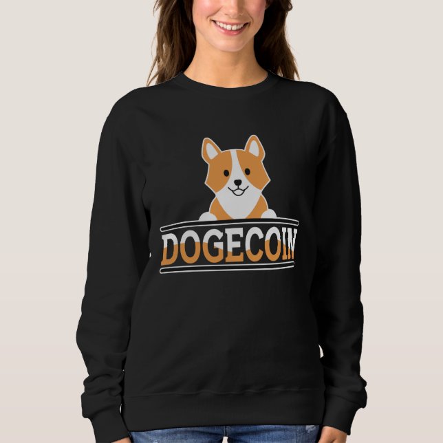Sudadera Dogecoin Digital Currency Meme Cryptocurrency Bloc (Anverso)