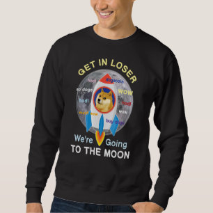 Sudadera Dogecoin Doge HODL to the Moon Crypto Meme Wow Get
