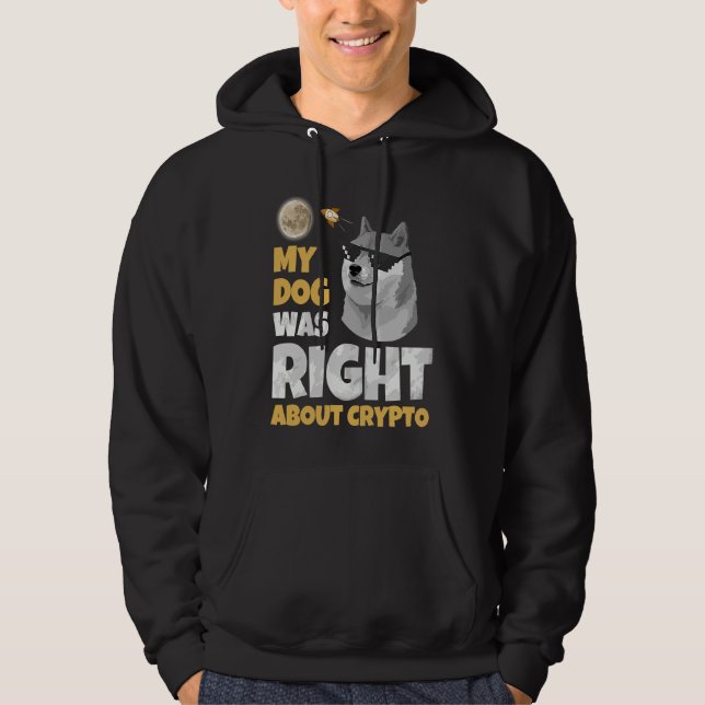 Sudadera Dogecoin  Dogecoin Coin Doge Crypto Men Women (Anverso)