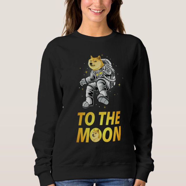 Sudadera Dogecoína Astronauta A La Cripta De Moneda De La M (Anverso)