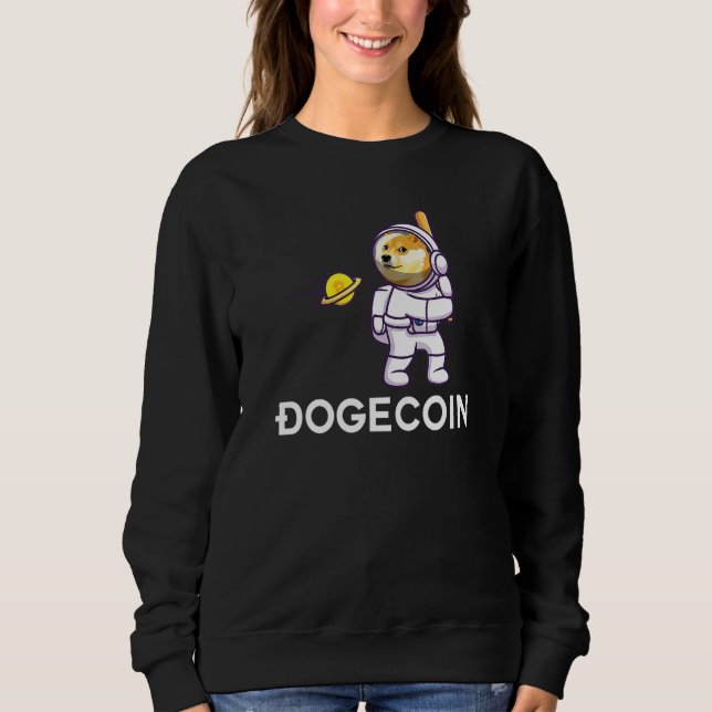 Sudadera Dogecoína - Perro Al Meme Del Crypto Doge De La Lu (Anverso)