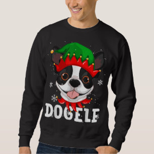 Sudadera Dogeler Boston Terrier Dog Navidades feos y gracio