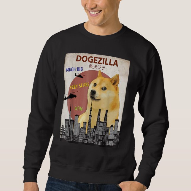 Sudadera Dogezilla T- Graciosos memes de perros Shiba Inu P (Anverso)
