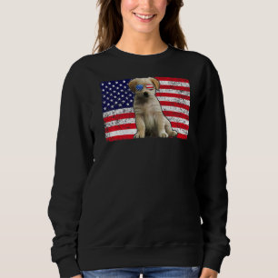 Sudadera Doggie Usa Dueño De Perro Ee.Uu. Bandera De Estado