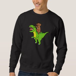 Sudadera Dogo de Burdeos montando al perro dinosaurio Rex