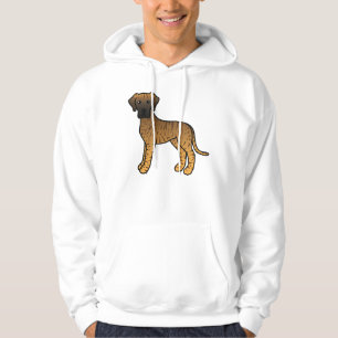 Sudadera Dogo Gran Danés atigrado de dibujos animados lindo