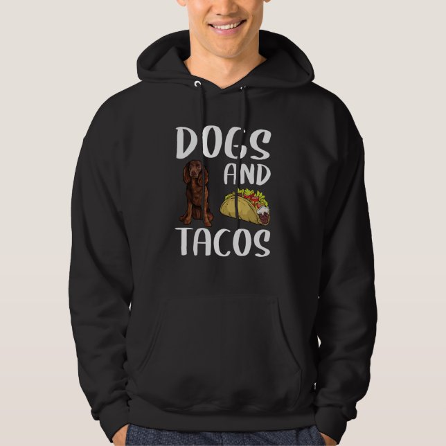 Sudadera Dogs And Tacos American Water Spaniel Mexican Food (Anverso)