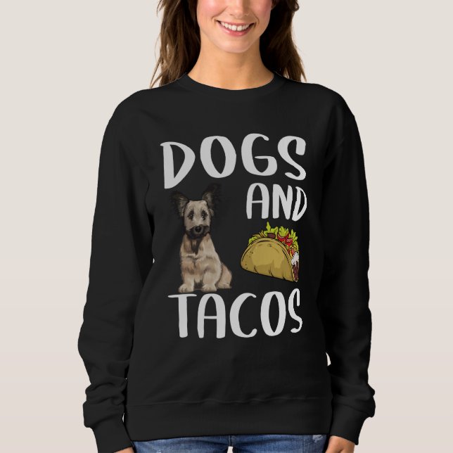 Sudadera Dogs And Tacos Skye Terrier Mexican Food (Anverso)