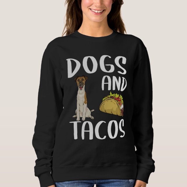 Sudadera Dogs And Tacos Smooth Fox Terrier Mexican Food (Anverso)