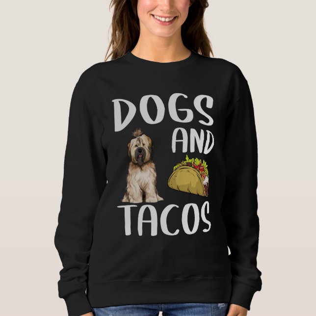 Sudadera Dogs And Tacos Tibetan Terrier Mexican Food (Anverso)