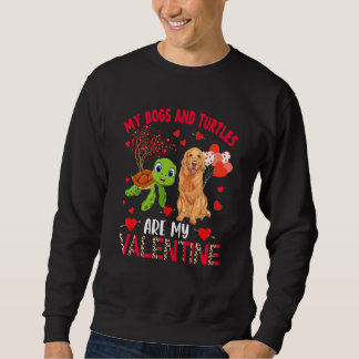 Sudadera Dogs And Turtles Are My Valentine Golden Retriever