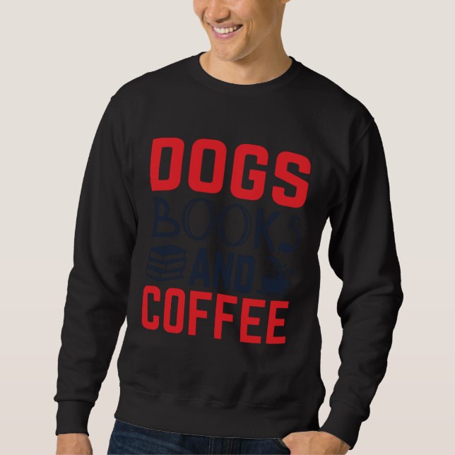 Sudadera Dogs Books and Coffee  Bookworm (Anverso)